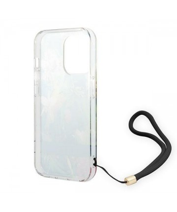 Guess GUOHCP14LHFLSB iPhone 14 Pro 6.1 "blue / blue hardcase Flower Strap