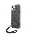 Guess GUOHCP14MH4STK iPhone 14 Plus 6.7 "black / black hardcase 4G Print Strap