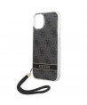 Guess GUOHCP14MH4STK iPhone 14 Plus 6.7 "black / black hardcase 4G Print Strap