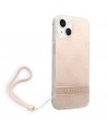Guess GUOHCP14MH4STP iPhone 14 Plus 6.7 "pink / pink hardcase 4G Print Strap