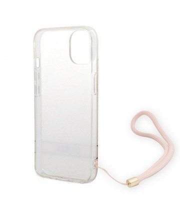 Guess GUOHCP14MH4STP iPhone 14 Plus 6.7 "pink / pink hardcase 4G Print Strap