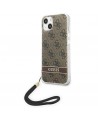 Guess GUOHCP14MH4STW iPhone 14 Plus 6.7 "brown / brown hardcase 4G Print Strap