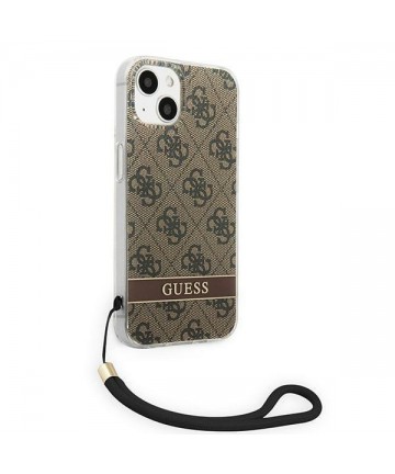 Guess GUOHCP14MH4STW iPhone 14 Plus 6.7 "brown / brown hardcase 4G Print Strap