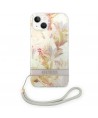 Guess GUOHCP14MHFLSU iPhone 14 Plus 6.7 "purple / purple hardcase Flower Strap