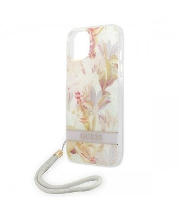 Guess GUOHCP14MHFLSU iPhone 14 Plus 6.7 "purple / purple hardcase Flower Strap