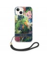 Guess GUOHCP14SHFLSB iPhone 14 6.1 "blue / blue hardcase Flower Strap