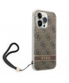 Guess GUOHCP14XH4STW iPhone 14 Pro Max 6.7 "brown / brown hardcase 4G Print Strap