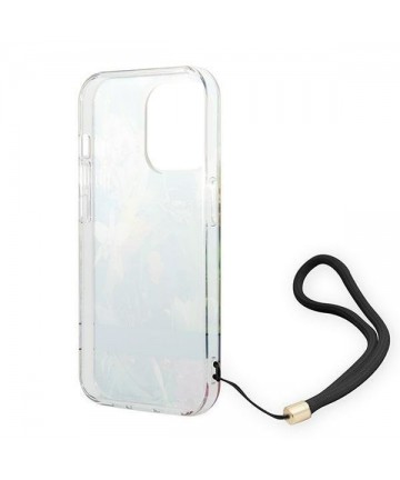 Guess GUOHCP14XHFLSB iPhone 14 Pro Max 6.7 "blue / blue hardcase Flower Strap