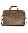 Guess Saffiano 4G Triangle Logo bag for a 16'' laptop - brown