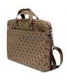 Guess Saffiano 4G Triangle Logo bag for a 16'' laptop - brown