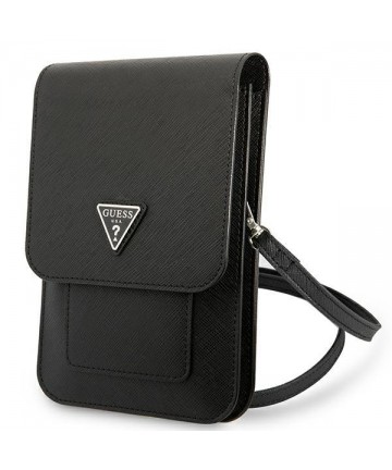 Guess Handbag GUWBSATMBK black / black Saffiano Triangle