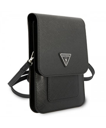 Guess Handbag GUWBSATMBK black / black Saffiano Triangle