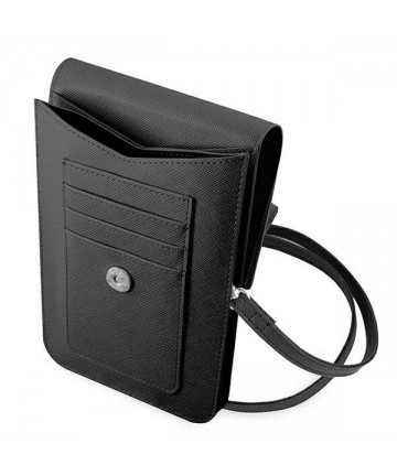 Guess Handbag GUWBSATMBK black / black Saffiano Triangle