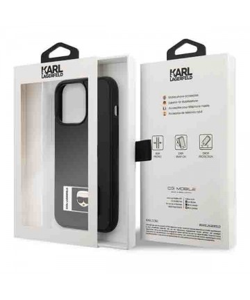 Karl Lagerfeld Ikonik Patch Case for iPhone 13 Pro / iPhone 13 - Black