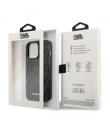 Karl Lagerfeld KLHCP13LMNMP1K iPhone 13 Pro / 13 6.1 "hardcase black / black Monogram Plaque