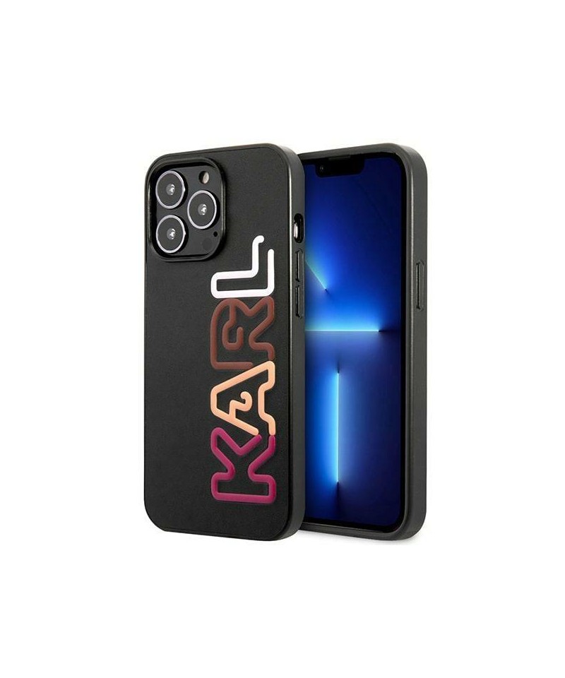 Karl Lagerfeld Multipink Brand Case for iPhone 13 Pro / iPhone 13 - Black