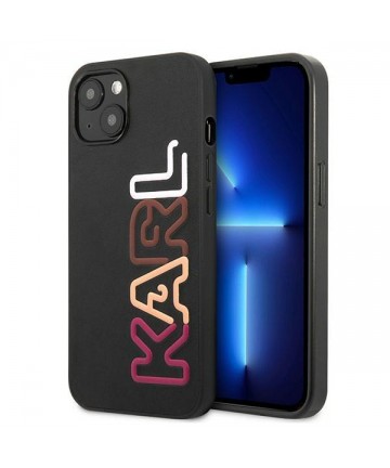 Karl Lagerfeld Multipink Brand iPhone 13 Case - Black