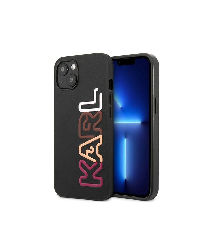 Karl Lagerfeld Multipink Brand iPhone 13 Case - Black