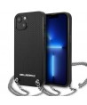 Karl Lagerfeld KLHCP13SPMK iPhone 13 mini 5,4 "hardcase black / black Leather Textured and Chain