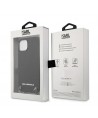 Karl Lagerfeld KLHCP13SPMK iPhone 13 mini 5,4 "hardcase black / black Leather Textured and Chain