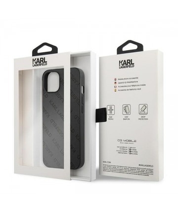 Karl Lagerfeld KLHCP13SPTLK iPhone 13 mini 5,4 "hardcase black / black Perforated Allover