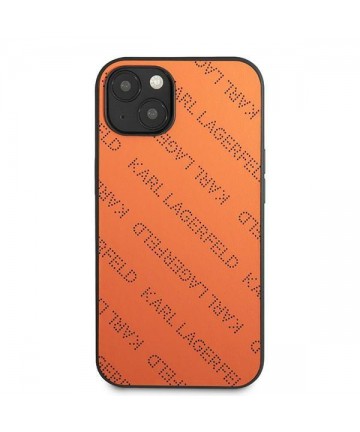 Karl Lagerfeld KLHCP13SPTLO iPhone 13 mini 5,4 "hardcase orange / orange Perforated Allover