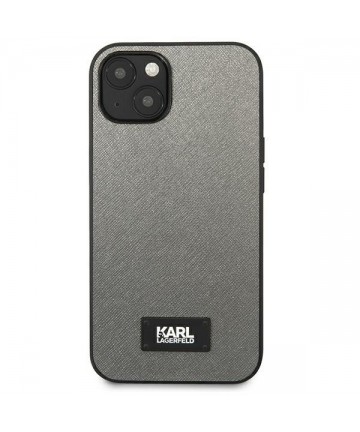Karl Lagerfeld KLHCP13SSFMP2DG iPhone 13 mini 5,4 "hardcase silver / silver Saffiano Plaque