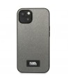 Karl Lagerfeld KLHCP13SSFMP2DG iPhone 13 mini 5,4 "hardcase silver / silver Saffiano Plaque
