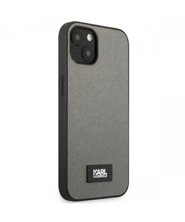 Karl Lagerfeld KLHCP13SSFMP2DG iPhone 13 mini 5,4 "hardcase silver / silver Saffiano Plaque
