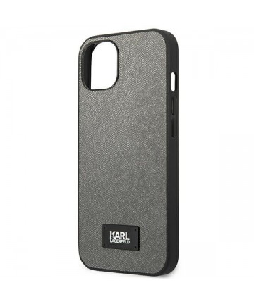 Karl Lagerfeld KLHCP13SSFMP2DG iPhone 13 mini 5,4 "hardcase silver / silver Saffiano Plaque