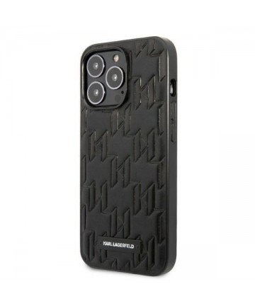 Karl Lagerfeld Monogram Plaque Case for iPhone 13 Pro Max - Black