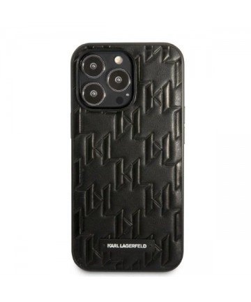 Karl Lagerfeld Monogram Plaque Case for iPhone 13 Pro Max - Black