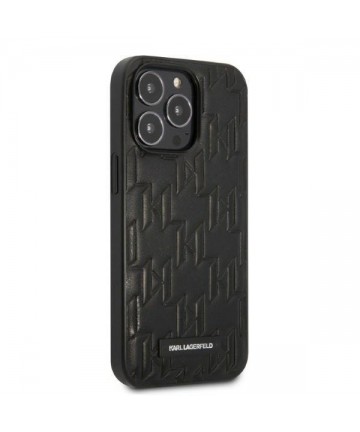 Karl Lagerfeld Monogram Plaque Case for iPhone 13 Pro Max - Black