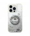 Karl Lagerfeld KLHCP14LLCRSGRS iPhone 14 Pro 6.1 "silver / silver hardcase Liquid Glitter RSG