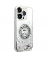 Karl Lagerfeld KLHCP14LLCRSGRS iPhone 14 Pro 6.1 "silver / silver hardcase Liquid Glitter RSG