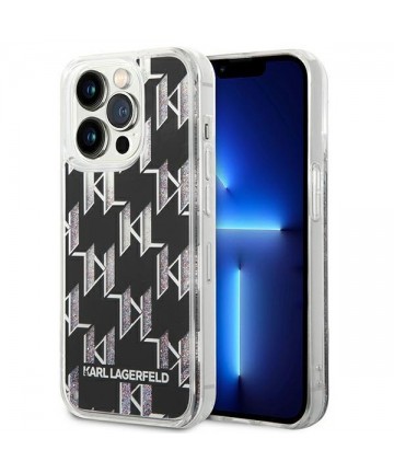 Karl Lagerfeld KLHCP14LLMNMK iPhone 14 Pro 6.1 "hardcase black / black Liquid Glitter Monogram