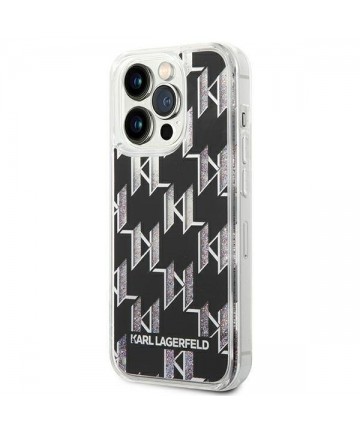 Karl Lagerfeld KLHCP14LLMNMK iPhone 14 Pro 6.1 "hardcase black / black Liquid Glitter Monogram