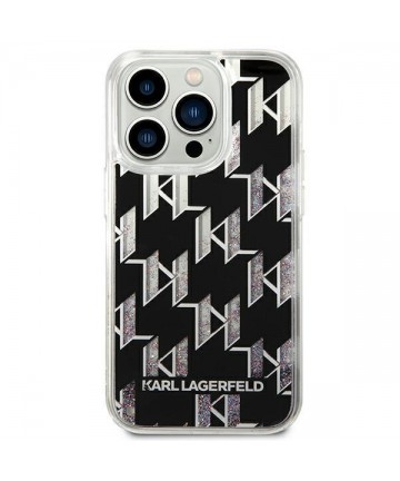 Karl Lagerfeld KLHCP14LLMNMK iPhone 14 Pro 6.1 "hardcase black / black Liquid Glitter Monogram
