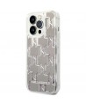 Karl Lagerfeld KLHCP14LLMNMS iPhone 14 Pro 6.1 "hardcase silver / silver Liquid Glitter Monogram