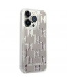 Karl Lagerfeld KLHCP14LLMNMS iPhone 14 Pro 6.1 "hardcase silver / silver Liquid Glitter Monogram