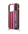 Karl Lagerfeld Color Stripes Strap Case for iPhone 14 Pro - Pink