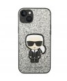 Karl Lagerfeld KLHCP14MGFKPG iPhone 14 Plus 6.7 "hardcase silver / silver Glitter Flakes Ikonik