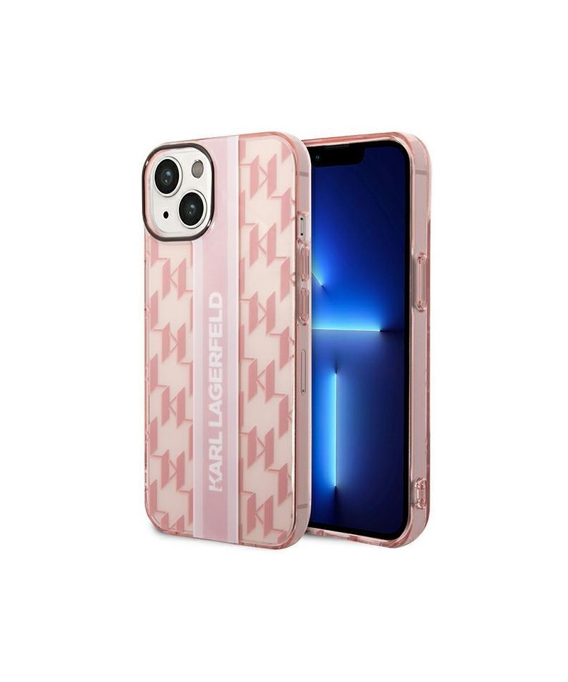 Karl Lagerfeld KLHCP14MHKLSPCP iPhone 14 Plus 6.7 "hardcase pink / pink Mono Vertical Stripe