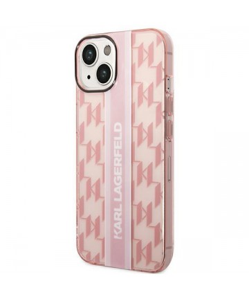 Karl Lagerfeld KLHCP14MHKLSPCP iPhone 14 Plus 6.7 "hardcase pink / pink Mono Vertical Stripe