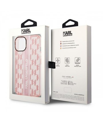 Karl Lagerfeld KLHCP14MHKLSPCP iPhone 14 Plus 6.7 "hardcase pink / pink Mono Vertical Stripe