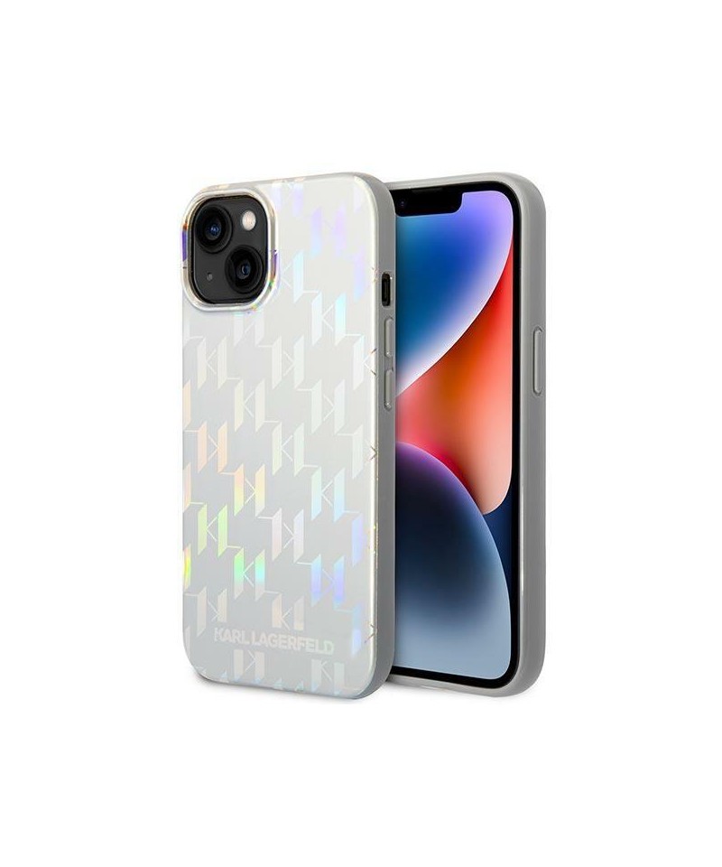 Karl Lagerfeld KLHCP14MLGMMSV3 iPhone 14 Plus 6.7 "hardcase silver / silver Monogram Iridescent