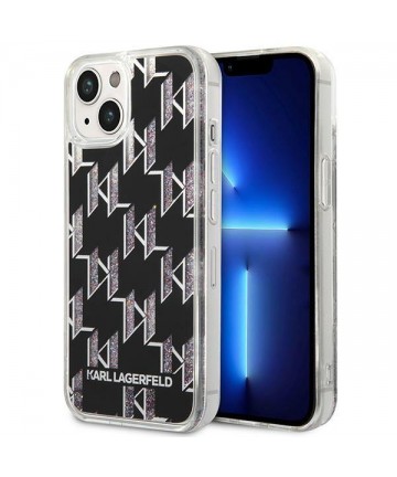 Karl Lagerfeld KLHCP14MLMNMK iPhone 14 Plus 6.7 "hardcase black / black Liquid Glitter Monogram