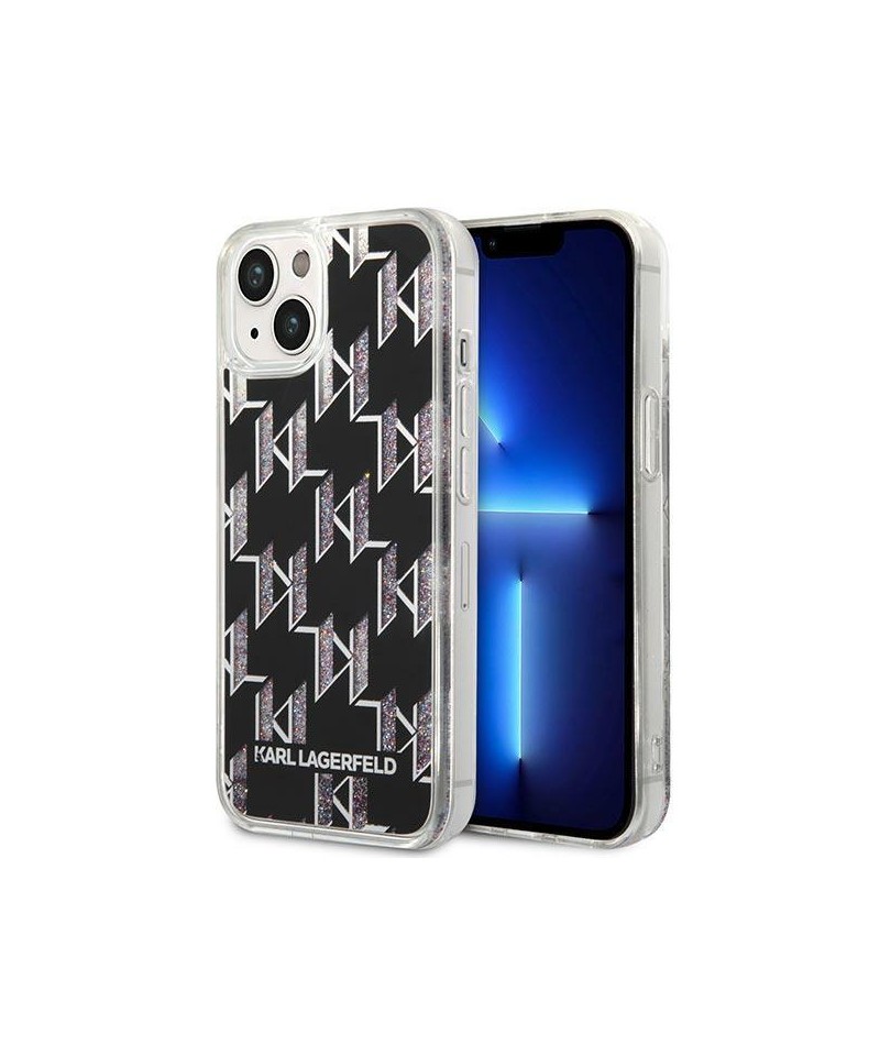 Karl Lagerfeld KLHCP14MLMNMK iPhone 14 Plus 6.7 "hardcase black / black Liquid Glitter Monogram
