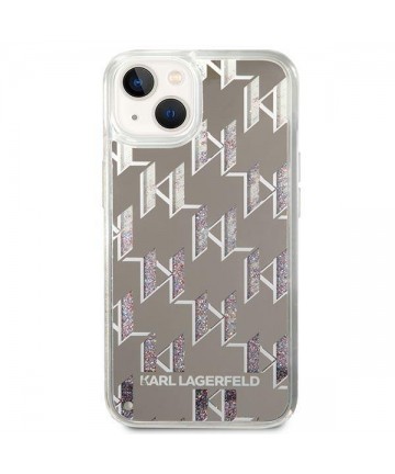 Karl Lagerfeld KLHCP14MLMNMS iPhone 14 Plus 6.7 "hardcase silver / silver Liquid Glitter Monogram
