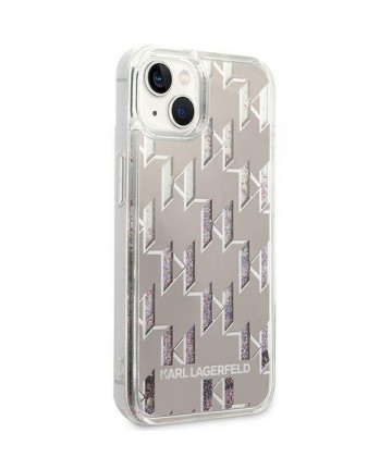 Karl Lagerfeld KLHCP14MLMNMS iPhone 14 Plus 6.7 "hardcase silver / silver Liquid Glitter Monogram